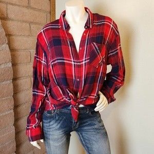 A NEW DAY Plaid Button Down Flannel Shirt size XXL